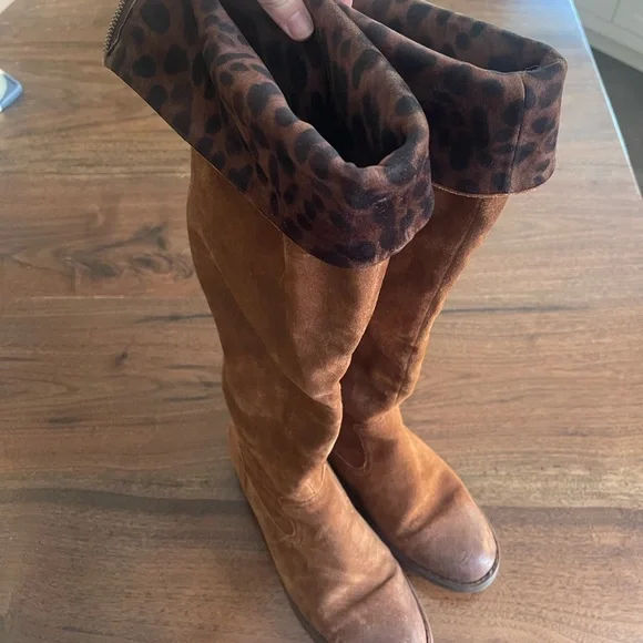 Born Brown Suede Knee-High Boots - Picture 2 of 4